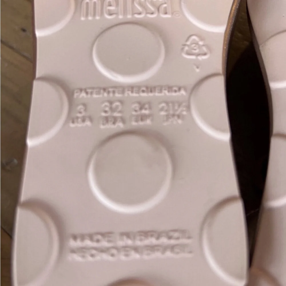 Mini Melissa mel be shine rose gold sneakers